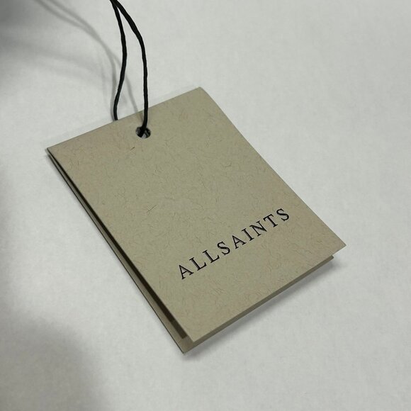 AllSaints Cotton & Cord Logo Two-Tone Baseball Cap Washed Black - Picture 4 of 7